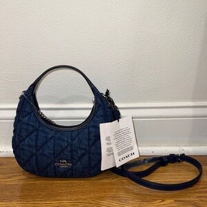 Coach Denim Quilted Shoulder Bag